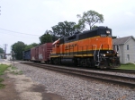 BNSF 2002 West local that went into Del Monte plant